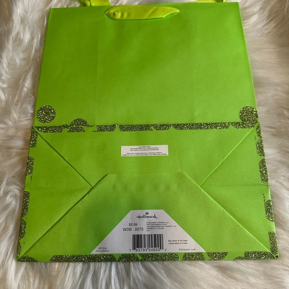 🩵5/$8 Green Glitter gift Bag